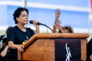 SAG-AFTRA Members Hold "Rock The City For A Fair Contract" Rally In Times Square - Source: Getty